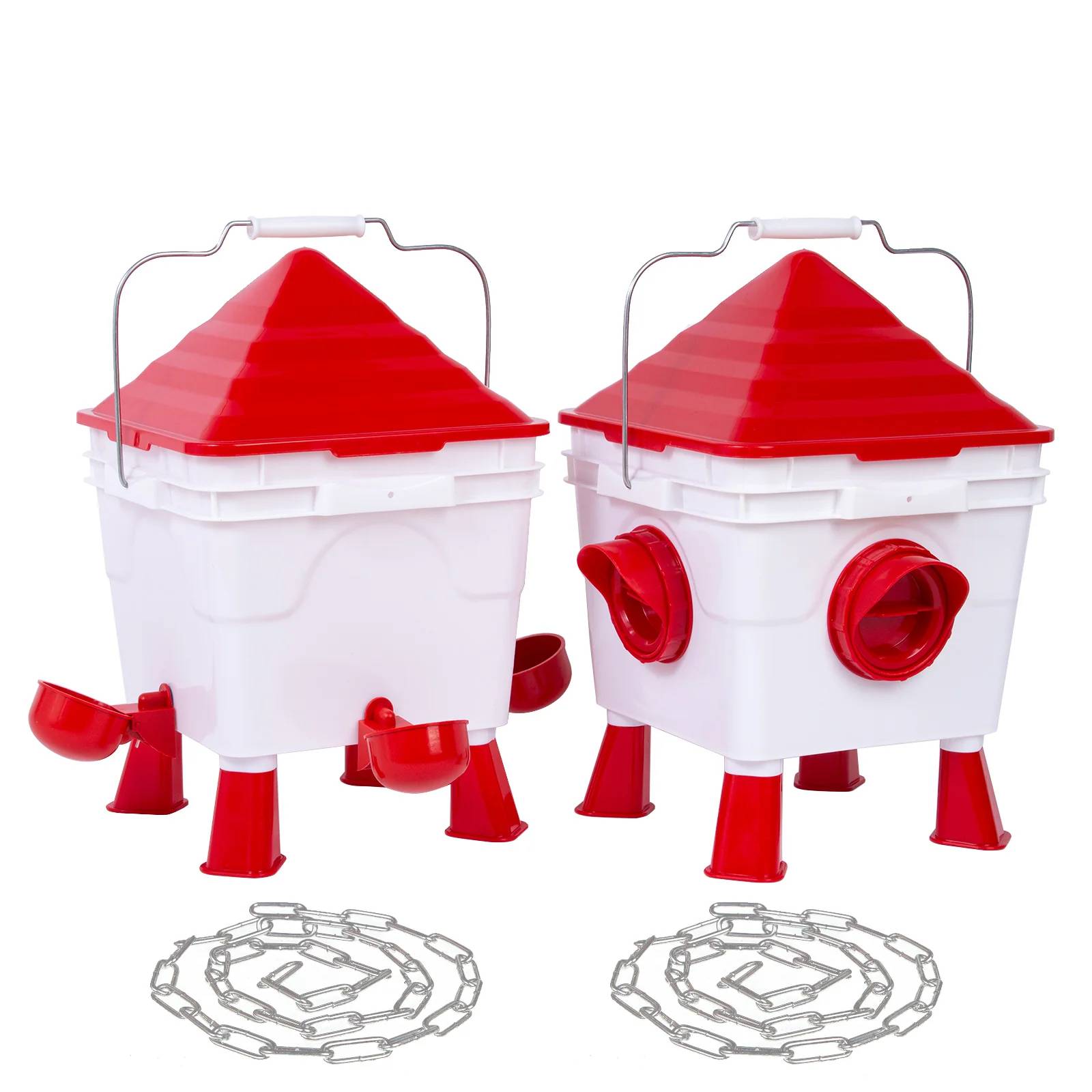 Todeco Mangeoire Poules Et Abreuvoir Poules Ensemble, 6kg Mangeoire...