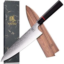 Mitsumoto Sakari Couteau Japonais Damas 440c Couteaux Cuisine  Professionnels Forgés À Main Gyuto