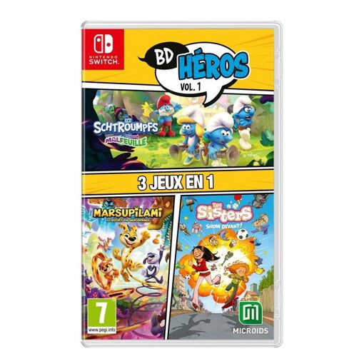 Pack BD Heroes Vol.1 : 3 jeux en 1 (Les Schtroumpfs Missions Malfeuille, Marsupilami, Les Sisters Show Devant!) Switch