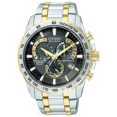 Homme Citizen Chrono Perpetual A-T Alarme Chronographe Radio-Piloté Montre At4004-52e