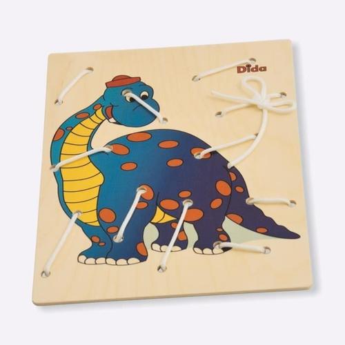 Dida - Jeu De Laçage Dinosaure - Jeu De Lacets Pour Enfant - Materiel Montessori