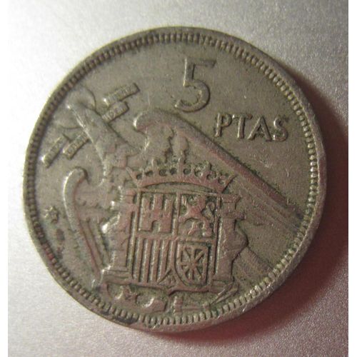 Pièce De 5 Pesetas Ptas 1957 Franco