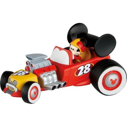 Figurine - Bullyland - Mickey Mouse Pilote De Course Dans Voiture - 5,5 Cm - Licence Disney Junior