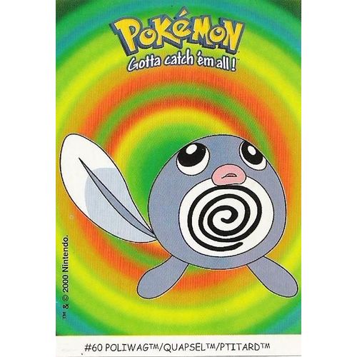 Ptitard (N°60) Carte Pokémon Dunkin "Boomer" (Stickers)