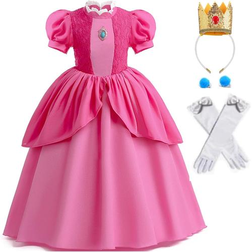 Costume De Princesse P¿¿Che Pour Enfant - Robe De Princesse Peach - Rose