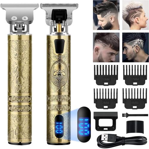 Tondeuse Cheveux Hommes, Tondeuse Barbe Electriques Professionnelle, Sans Fil Rasoir, Écran Led, Rechargeable, Silencieuse Pour Les Enfants Et La Famille