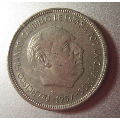 Pièce De 5 Pesetas Ptas 1957 Franco Espagne