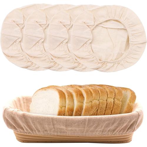 4pcs Ovale Panier D'imperm¿¿Abilisation Du Pain Doublure En Tissu Pain,Doublure En Tissu Pour Panier ¿¿ Pain Banneton Panier Doublure En Tissu Levain Banneton Chiffon D'imperm¿¿Abilisation En Rotin