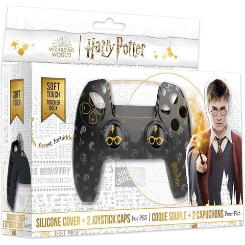 Harry Potter-Coque Silicone + Grips Pour Manette Ps5 - Noir