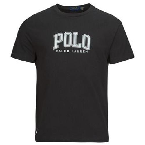 T-Shirt Polo Ralph Lauren T-Shirt Ajuste En Coton Serigraphie Polo Ralph Lauren Noir