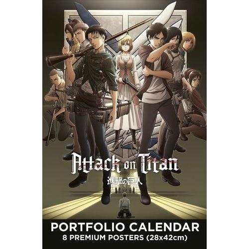 Calendrier Attaque Des Titans - 8 Posters Détachables Format 28x42