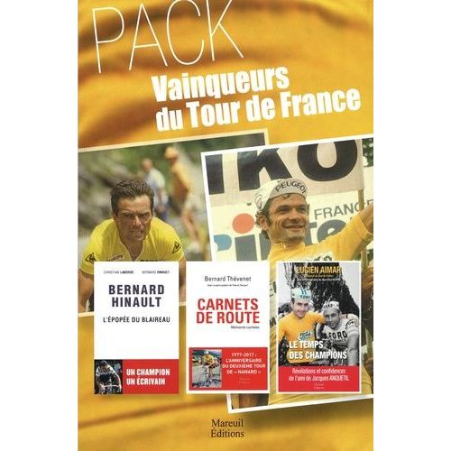 Vainqueurs Du Tour De France - Coffret En 3 Volumes : Le Temps Des Champions, Mémoires - Carnets De Route, Mémoires Cyclistes - Bernard Hinault, L'épopée Du Blaireau