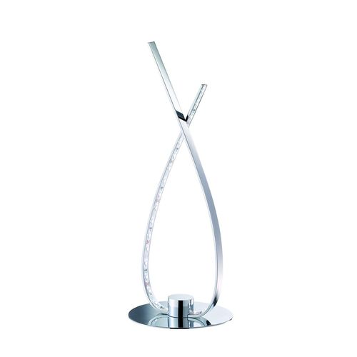 Trio, Lampe De Table, Mickey Corps: Metal, Chrome Ø:12,0cm, H:31,5cm Ip20,Interrupteur