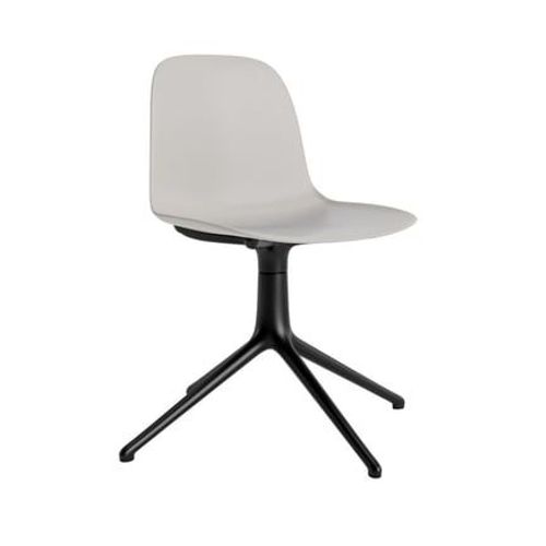 Normann Copenhagen - Chaise Pivotante Form - Normanncopenhagenformwarmgrey - Aluminium Noir - Gris