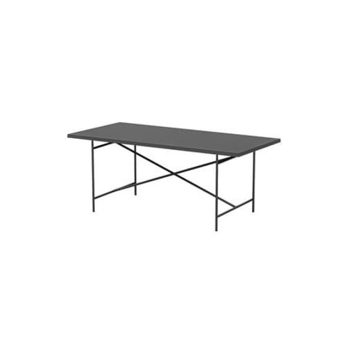 Richard Lampert - Table Eiermann 2 - Linoléum Nero 4023/Chant Abs De Couleur Assortie - Noir - 135 X 66 Cm - 180 X 90 Cm - Entretoise Centrale - Noir