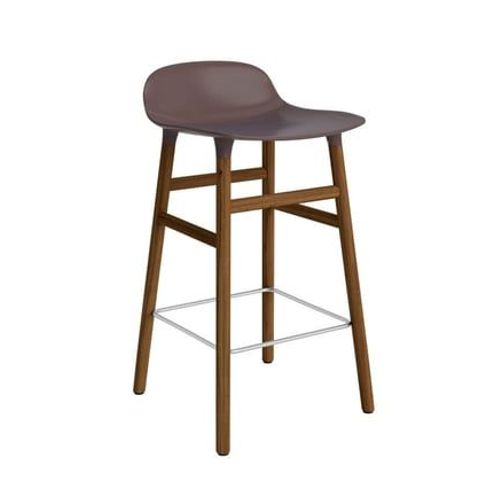 Normann Copenhagen - Chaise De Bar Form Avec Structure En Bois - Normanncopenhagenformbrown - Noyer - 65 Cm - Marron