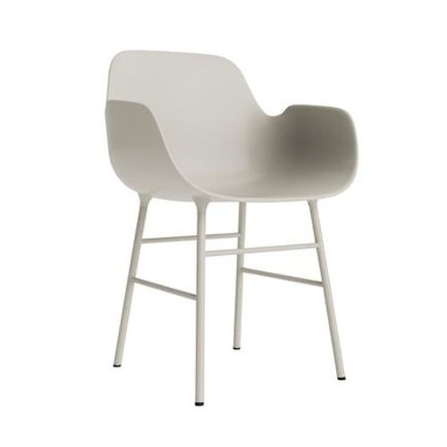 Normann Copenhagen - Fauteuil Form Avec Structure En Métal - Normanncopenhagenformlightgrey - Gris