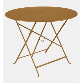Fermob - Table Pliante Bistro Ronde - Ø 96 Cm - D2 Pain D'épices - Bronze
