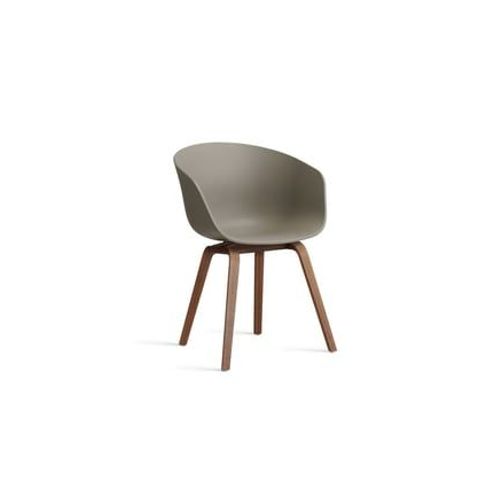 Hay - Chaise About A Chair Aac 22 Noyer - Khaki 2.0 - Patins En Feutre - Beige