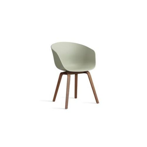 Hay - Chaise About A Chair Aac 22 Noyer - Pale Peach 2.0 - Patins En Feutre - Vert
