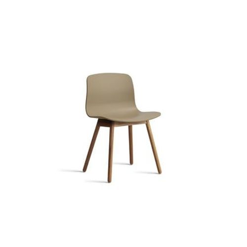 Hay - Chaise About A Chair Aac 12 Noyer - Clay 2.0 - Patins Standards En Plastique - Marron
