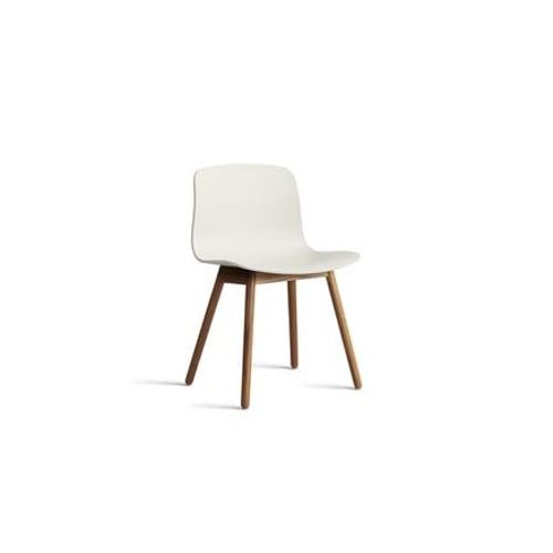 Hay - Chaise About A Chair Aac 12 Noyer - Melange Cream 2.0 - Patins En Feutre - Beige