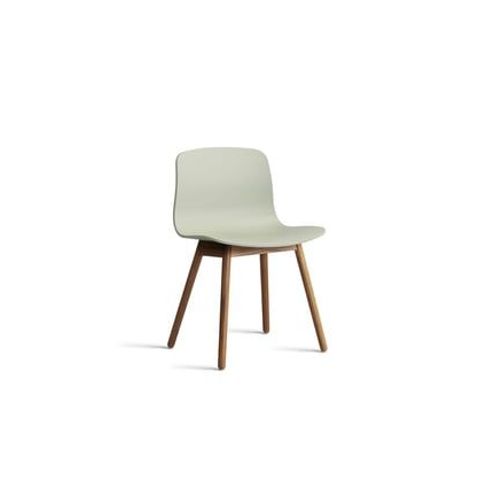 Hay - Chaise About A Chair Aac 12 Noyer - Pale Peach 2.0 - Patins En Feutre - Vert