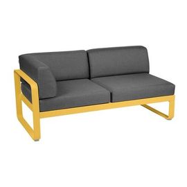 Fermob - Module D'angle Gauche Bellevie - C6 Miel Structure - Gris Graphite - Jaune