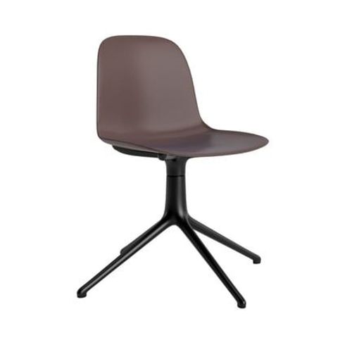 Normann Copenhagen - Chaise Pivotante Form - Normanncopenhagenformbrown - Aluminium Noir - Marron