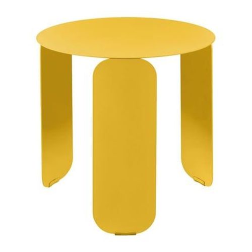 Fermob - Table Bebop Ronde - C6 Miel Structure - Ø 45 Cm - Jaune