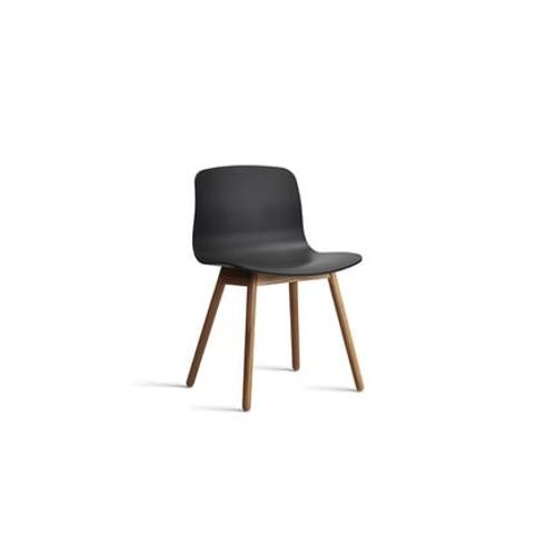 Hay - Chaise About A Chair Aac 12 Noyer - Black 2.0 - Patins En Feutre - Noir