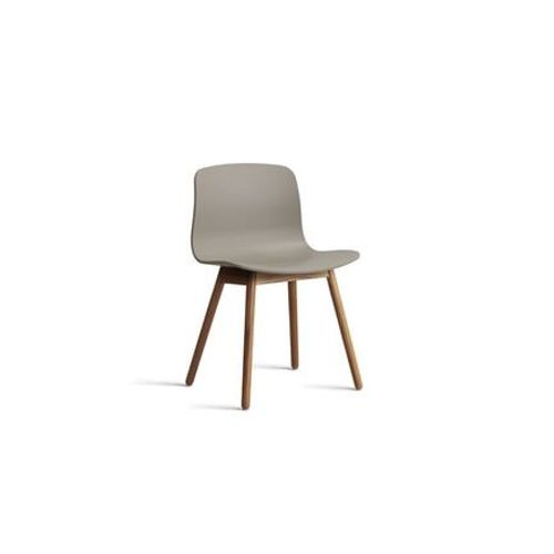 Hay - Chaise About A Chair Aac 12 Noyer - Khaki 2.0 - Patins Standards En Plastique - Beige