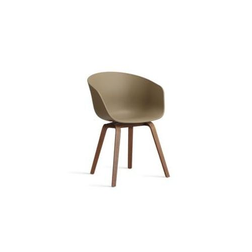 Hay - Chaise About A Chair Aac 22 Noyer - Clay 2.0 - Patins Standards En Plastique - Marron