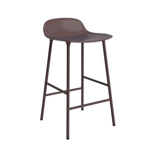 Normann Copenhagen - Chaise De Bar Form Avec Structure En Métal - Normanncopenhagenformbrown - 65 Cm - Marron