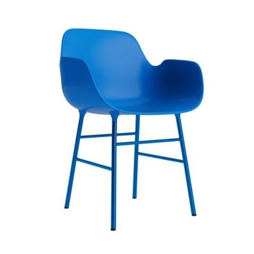 Normann Copenhagen - Fauteuil Form Avec Structure En Métal - Normanncopenhagenformbrightblue - Bleu