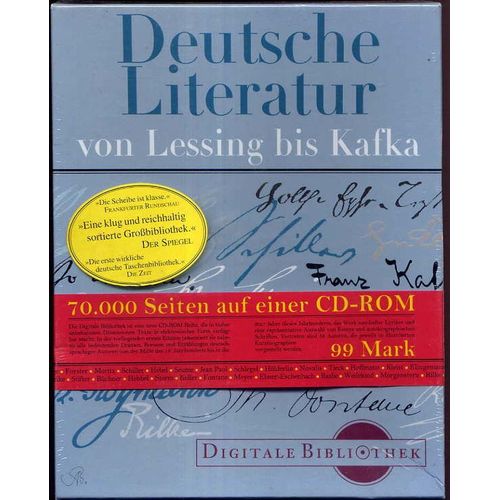 Deutsche Literatur, Von Lessing Bis Kafka - 70.000 Seiten Auf Einer Cd-Rom