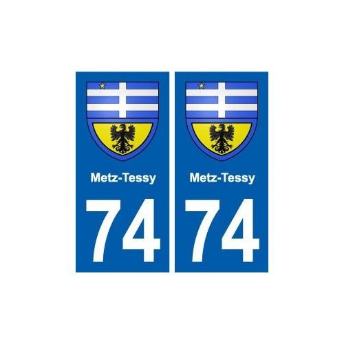 74 Metz-Tessy Blason Autocollant Plaque Stickers Ville - Droits