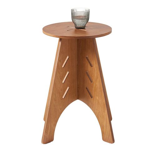 Sobuy Table D'appoint Ronde En Bois Table Basse Ronde Table De Nuit Table De Chevet Bouts De Canapé Marron H48,5 X Ø30,5 Cm Structure Assemblée En Tenons Et Mortaises, Hfbt01-K-Br