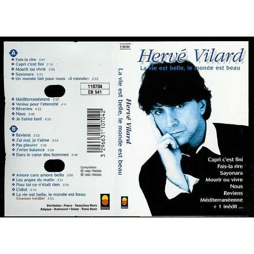 herv vilard la vie est belle le monde est beau cassette audio