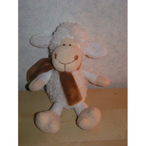 Doudou Mouton Avec Son Echarpe Jemini Planet Pluch