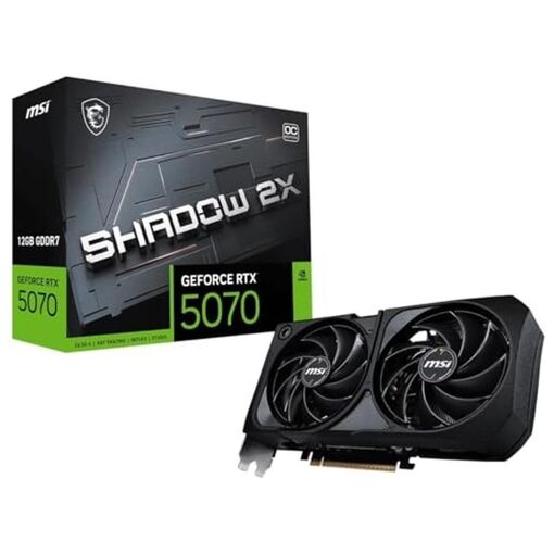 MSI RTX 5070 SHADOW 2X OC 12G, GeForce RTX 5070, 12 GB GDDR7, PCI-E...