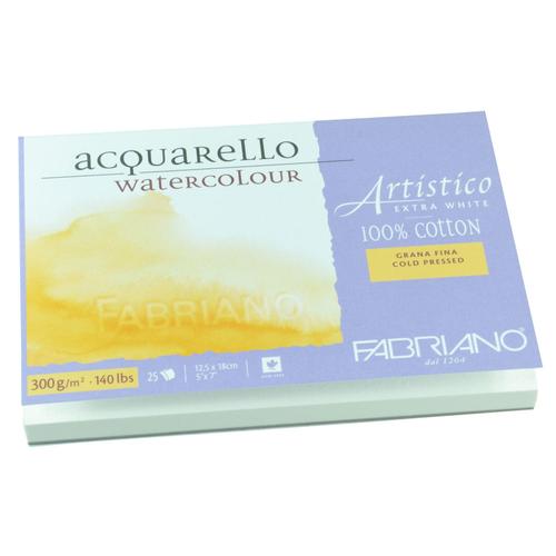 Papier Fabriano Artistico X 12,5x18 300g 25 Feuil. Fin