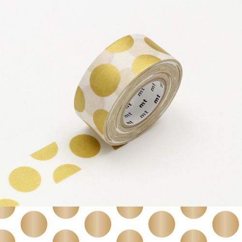 Masking Tape Mt 2,5 Cm Pack Pois Doré