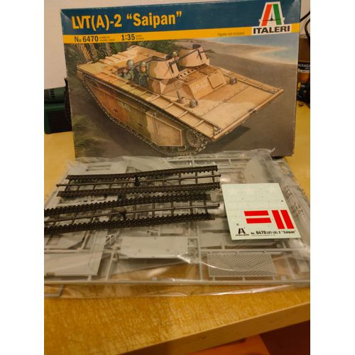 Maquette Char Italeri 1/35 : Lvt (A) -2 '' Saipan '' ( Rare )-Italeri