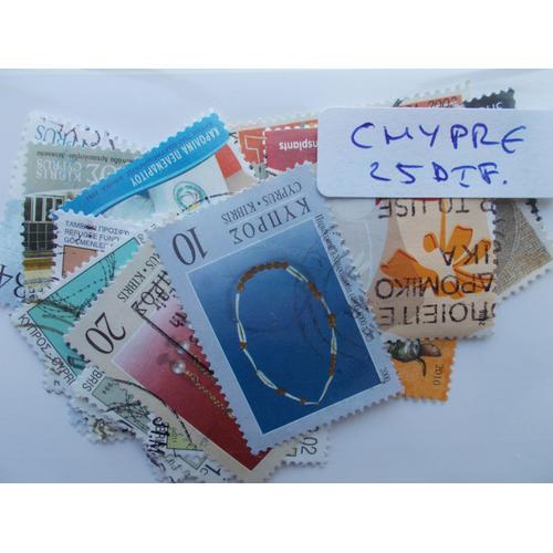 Chypre 25 Timbres Différents