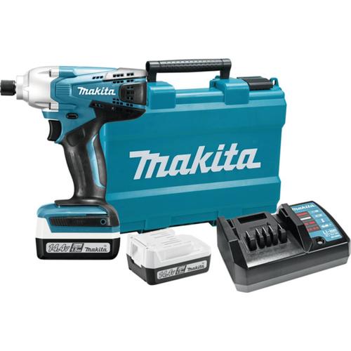 MAKITA TD126WE - Malette Visseuse à choc série G - 14,4v + batteries Makita x2 + chargeur Makita + visseuse TD126