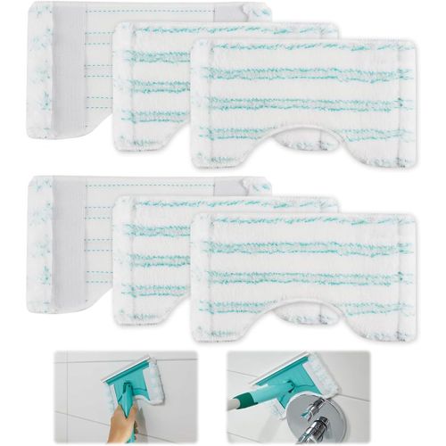 Lot de 6 Housse de Rechange 20x12,5cm pour Leifheit Nettoyeur de douche Bath Cleaner micro duo