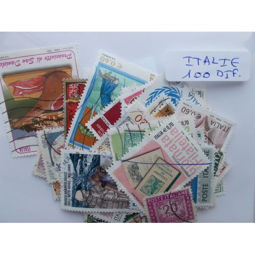 Italie 100 Timbres Différents