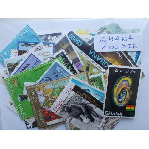 Ghana 100 Timbres Différents