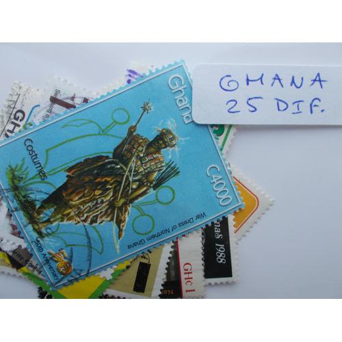 Ghana 25 Timbres Différents